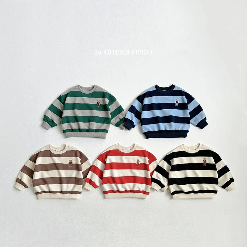Little Foxx – Big Stripe Bear Sweatshirt