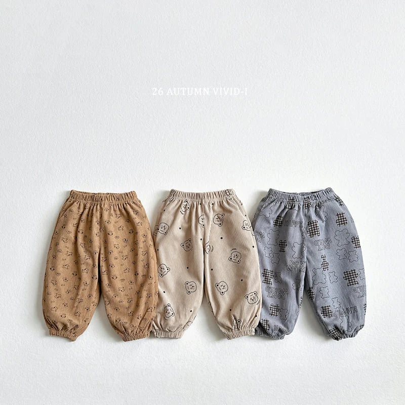 Little Foxx – Corduroy Patterned Jogger Pants