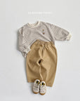 Little Foxx – Stripe Bear Embroidered Set