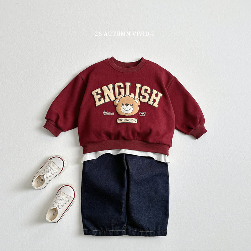 Little Foxx – Embossed English Bear Sweatshirt