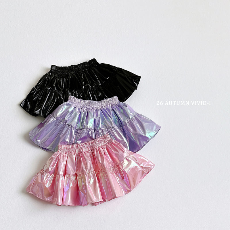 Little Foxx – Popcorn Glossy Flare Skirt