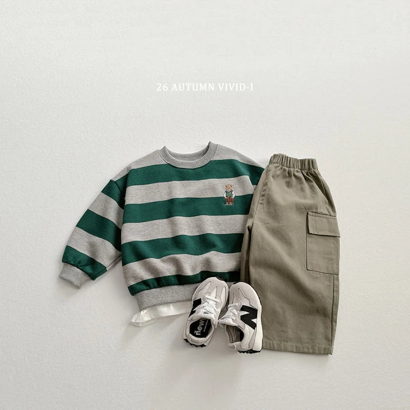 Little Foxx – Big Stripe Bear Sweatshirt