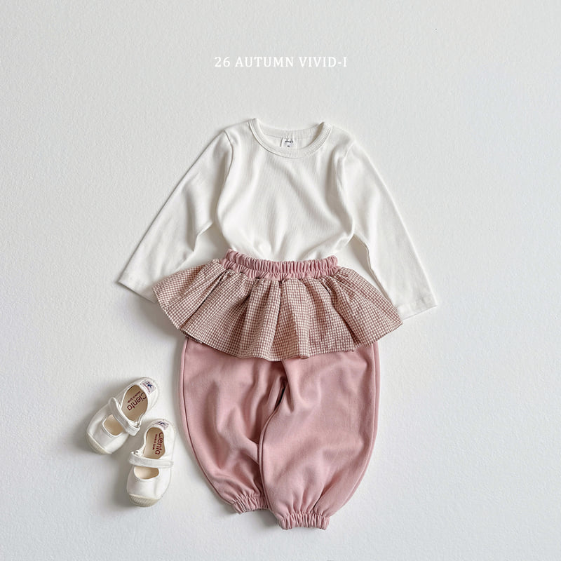 Little Foxx – Check Frill Jogger Pants