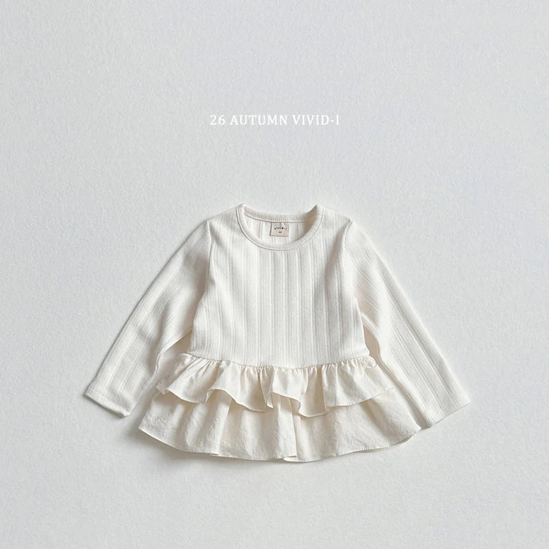 Little Foxx – Eyelet Frill Tee