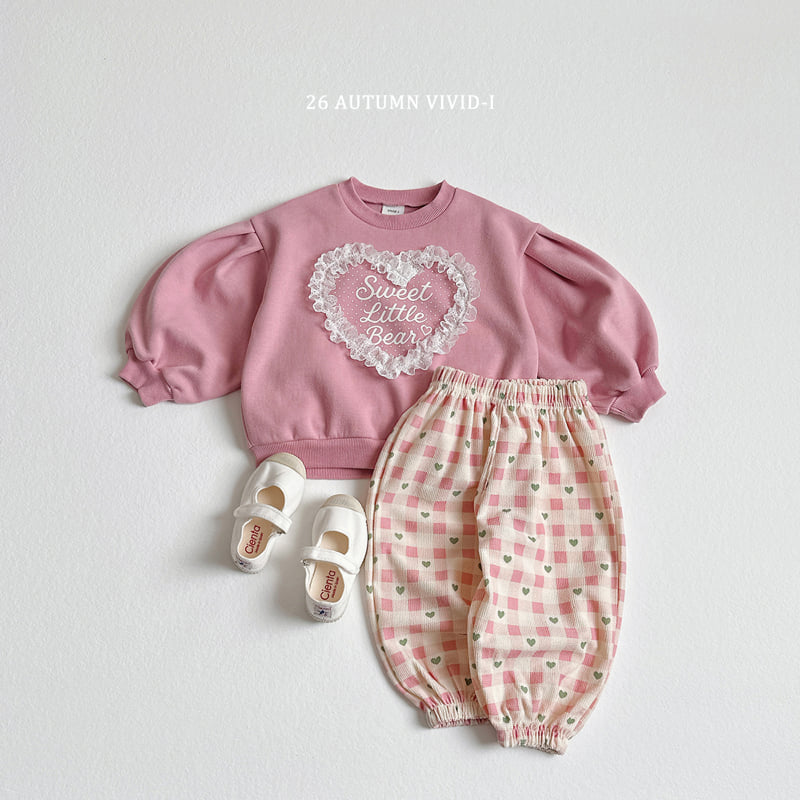 Little Foxx – Heart Lace Puff Sweatshirt