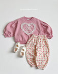 Little Foxx – Heart Lace Puff Sweatshirt