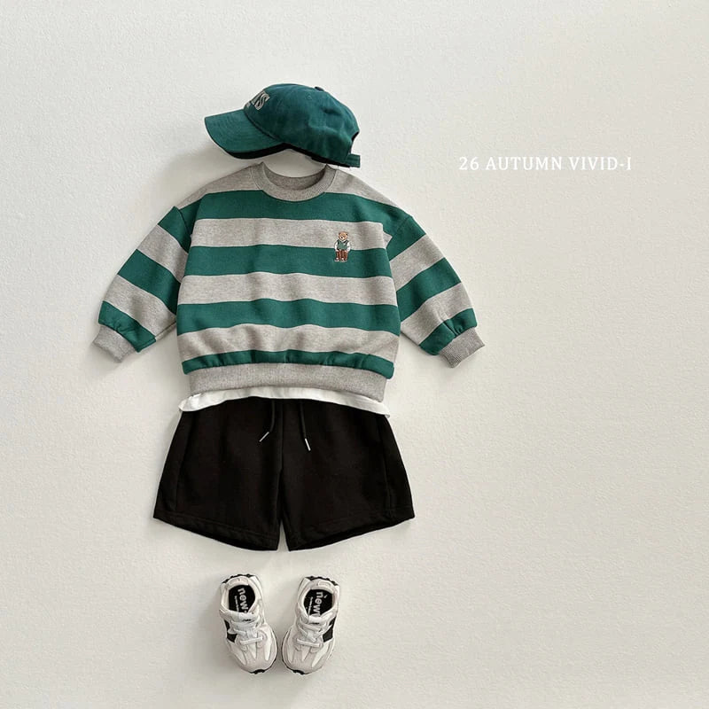 Little Foxx – Big Stripe Bear Sweatshirt