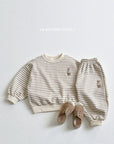 Little Foxx – Stripe Bear Embroidered Set