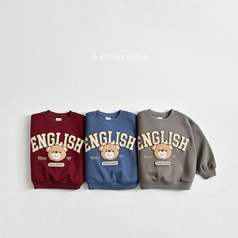 Little Foxx – Embossed English Bear Sweatshirt
