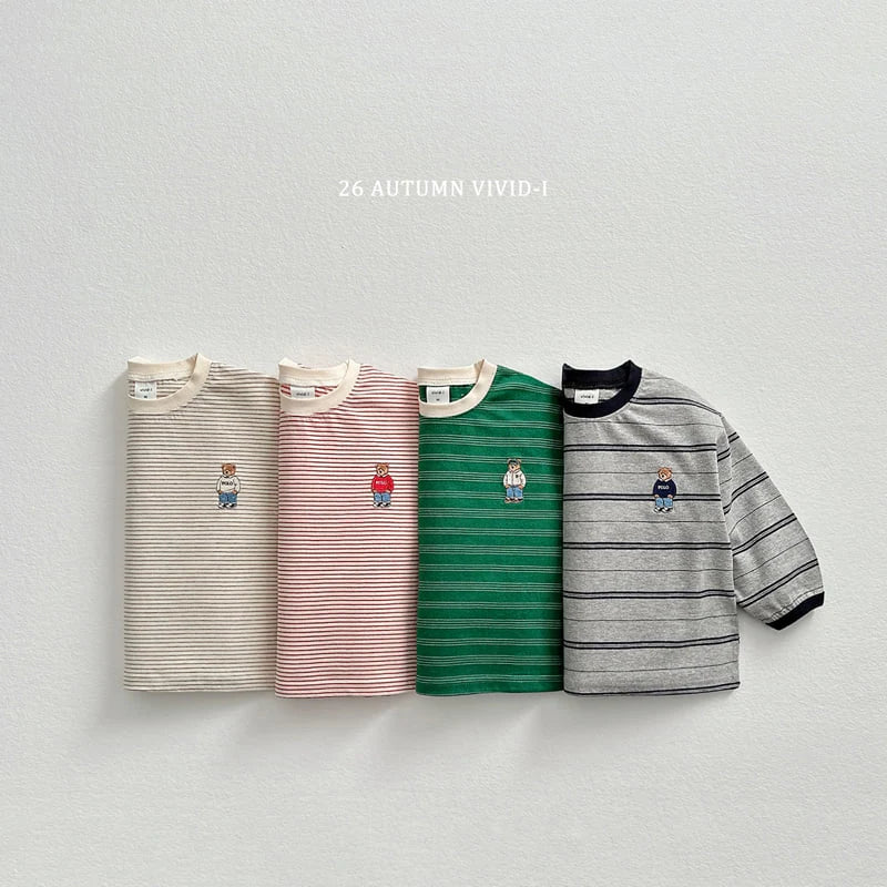 Little Foxx – Signature Bear Stripe Tee