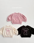 Little Foxx – Ribbon Pearl Puff Sweatshirt