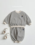 Little Foxx – Stripe Bear Embroidered Set