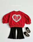 Little Foxx – Heart Lace Puff Sweatshirt