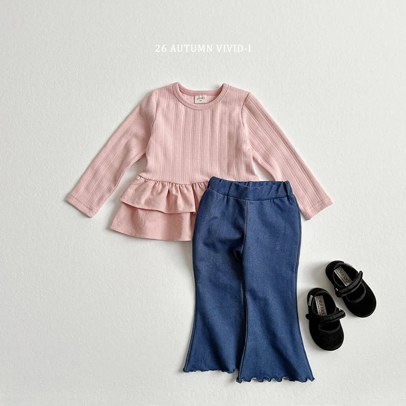 Little Foxx – Eyelet Frill Tee