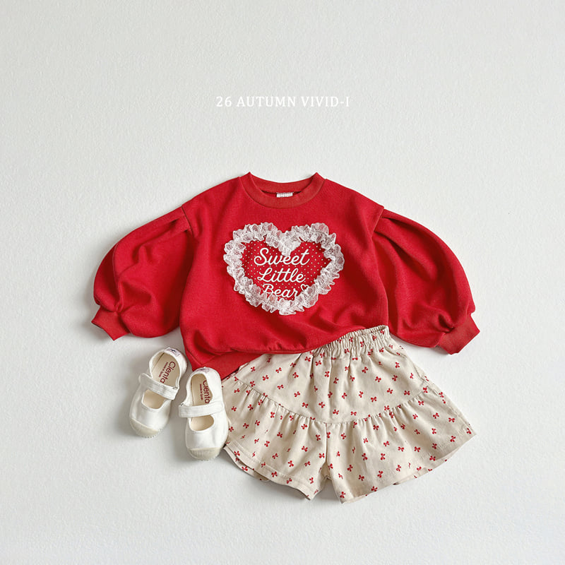 Little Foxx – Heart Lace Puff Sweatshirt