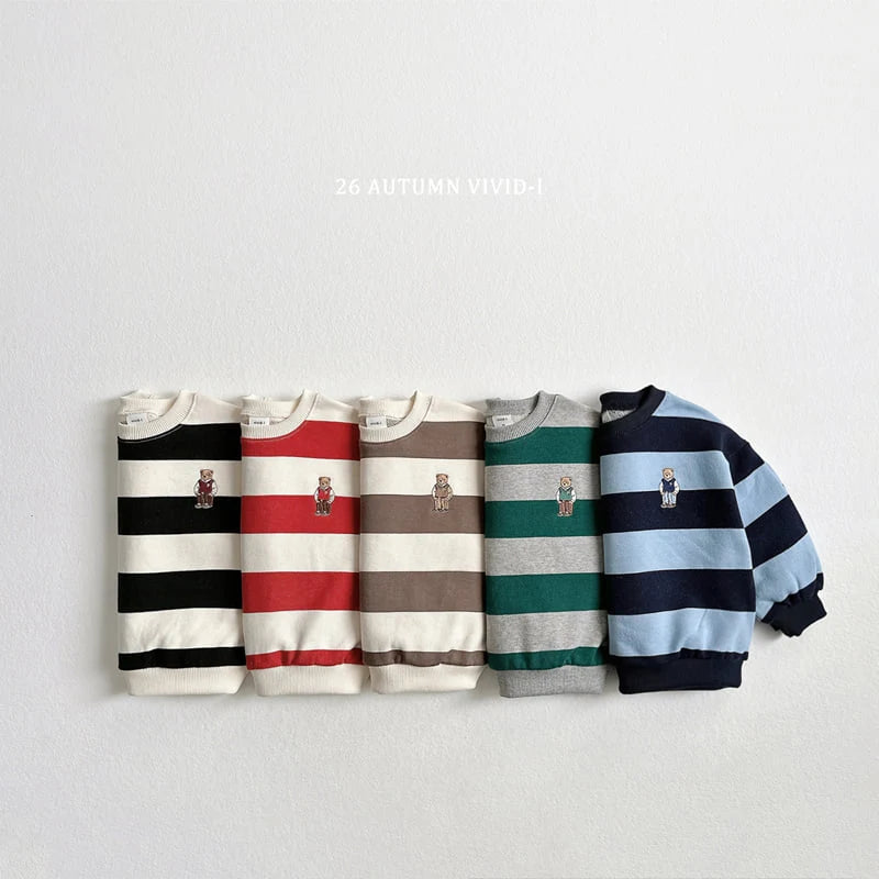 Little Foxx – Big Stripe Bear Sweatshirt