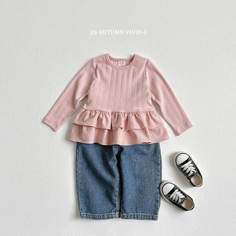 Little Foxx – Eyelet Frill Tee