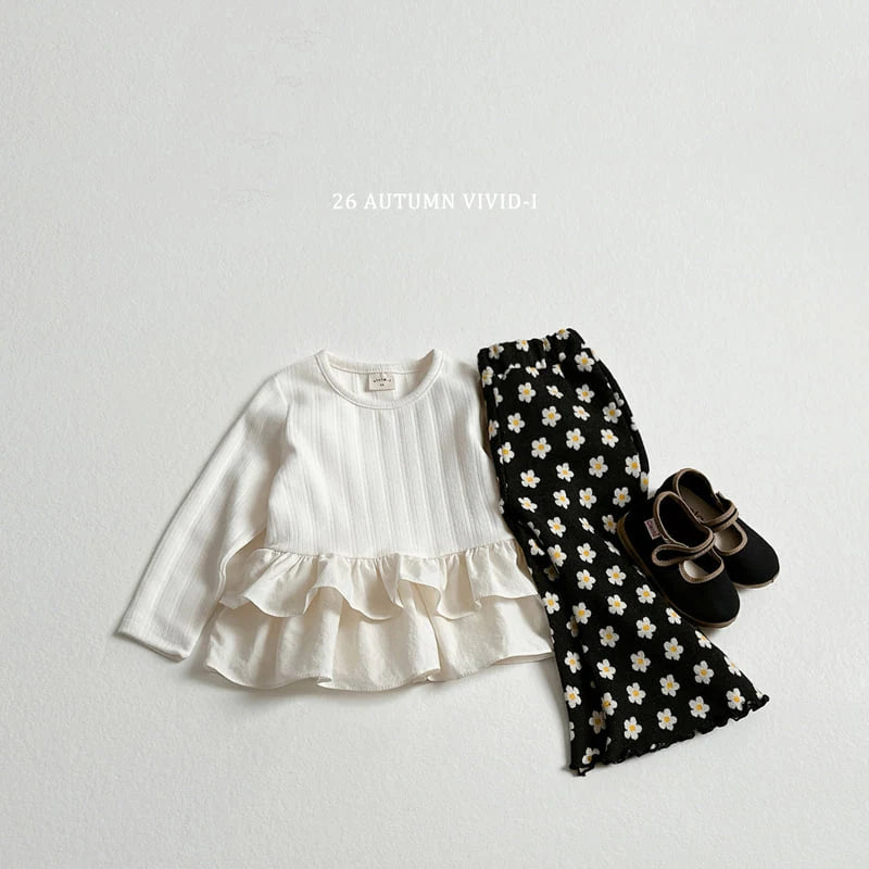 Little Foxx – Eyelet Frill Tee