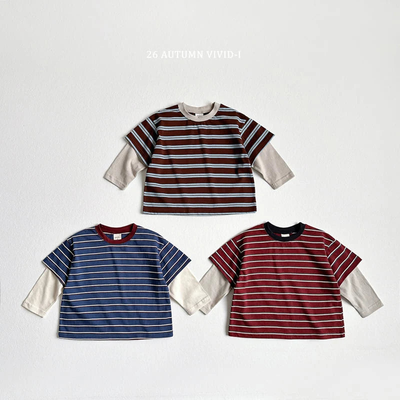 Little Foxx – Multi Stripe Layered Tee