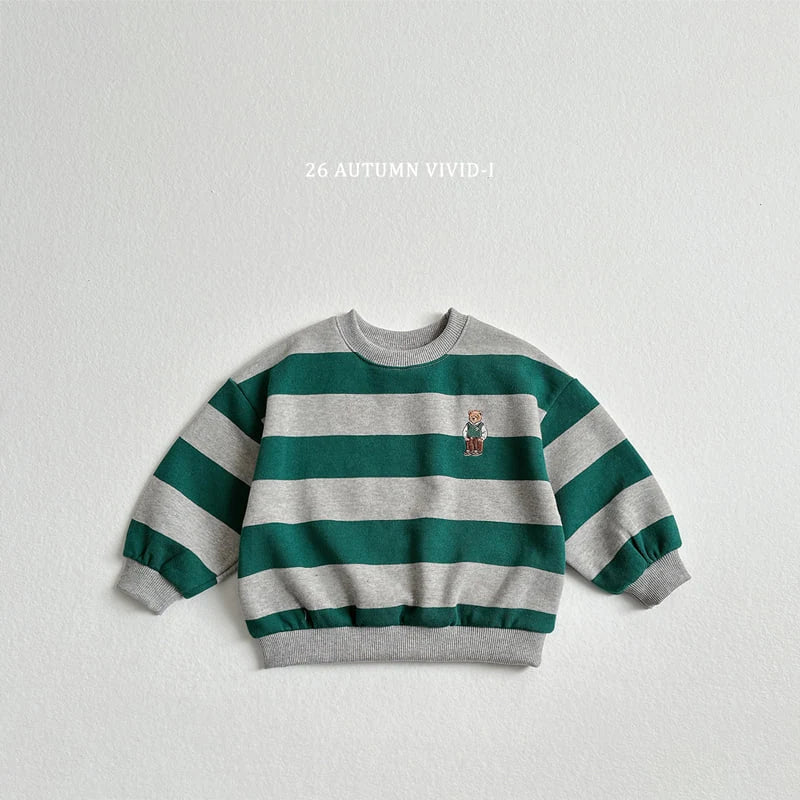 Little Foxx – Big Stripe Bear Sweatshirt