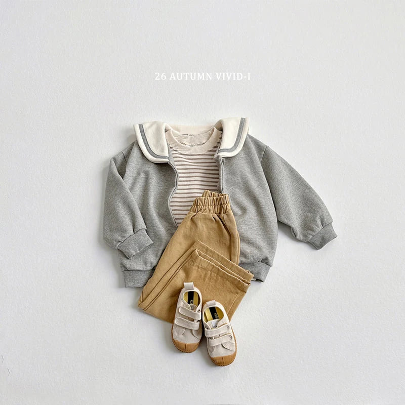Little Foxx – Stripe Bear Embroidered Set