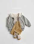 Little Foxx – Stripe Bear Embroidered Set