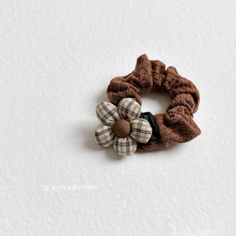Little Foxx – Check Flower Scrunchie