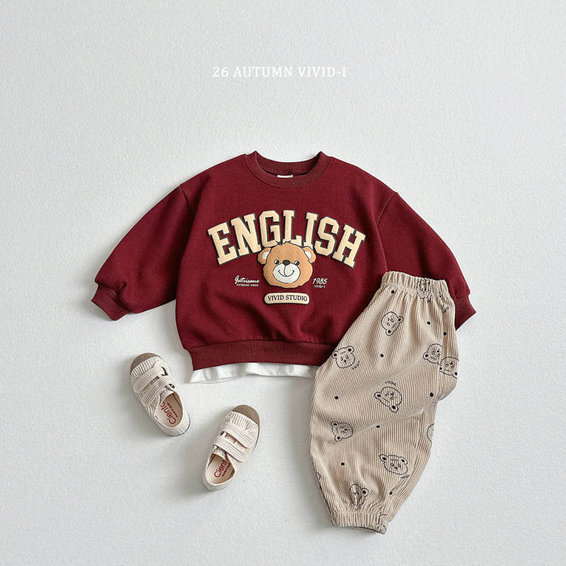 Little Foxx – Embossed English Bear Sweatshirt