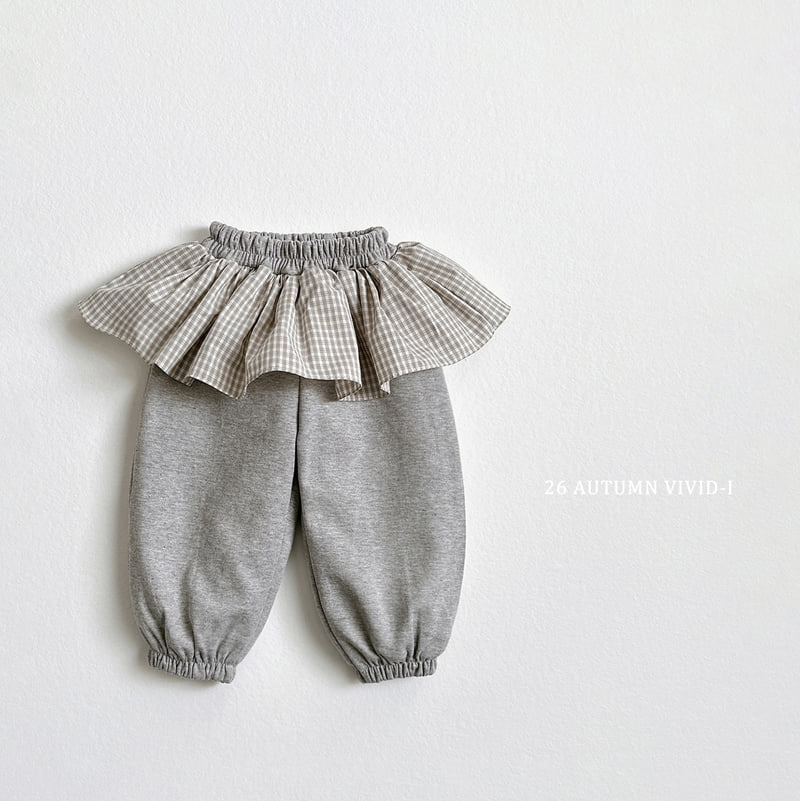 Little Foxx – Check Frill Jogger Pants