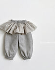 Little Foxx – Check Frill Jogger Pants