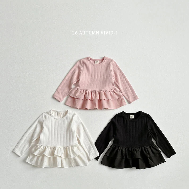 Little Foxx – Eyelet Frill Tee