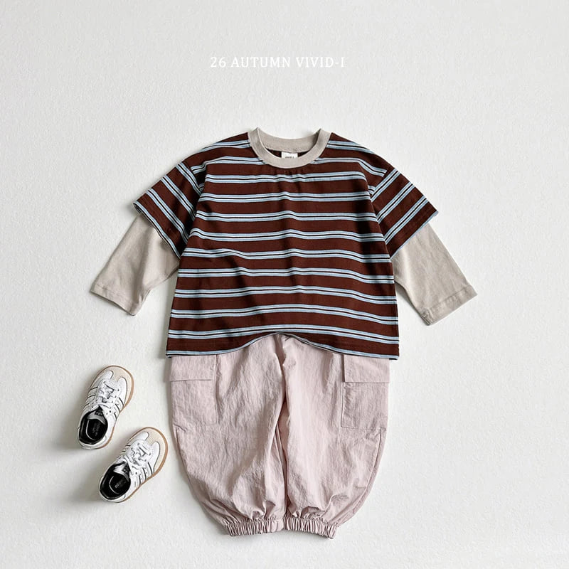 Little Foxx – Multi Stripe Layered Tee