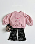 Little Foxx – Ribbon Pearl Puff Sweatshirt