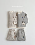 Little Foxx – Stripe Bear Embroidered Set
