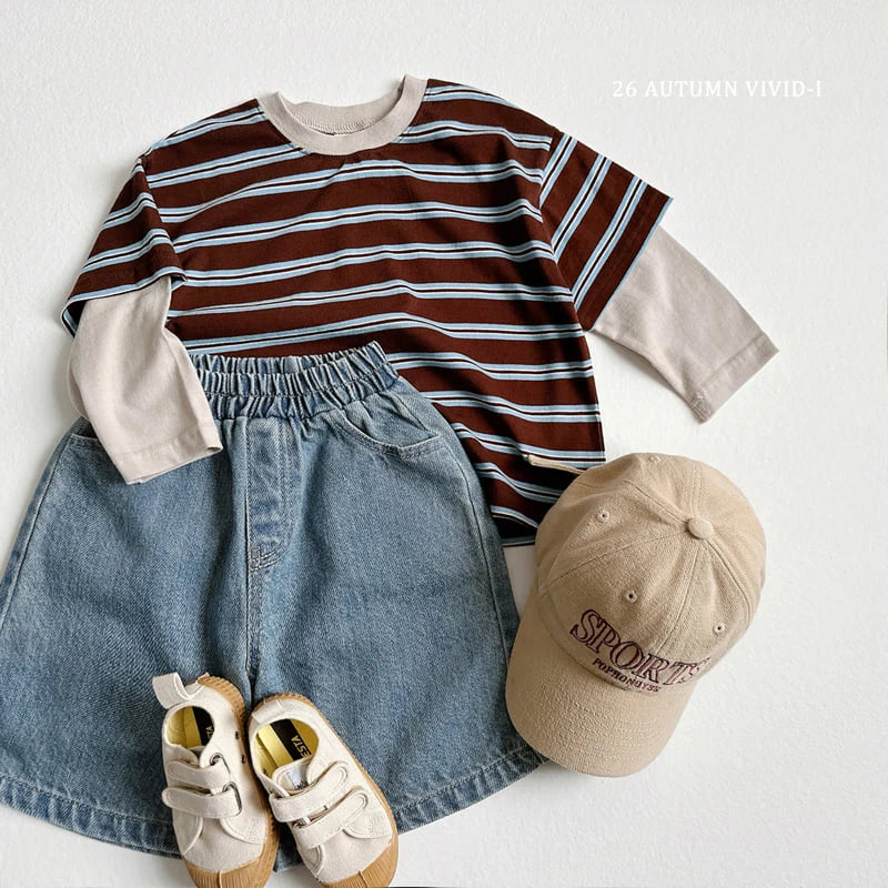 Little Foxx – Multi Stripe Layered Tee