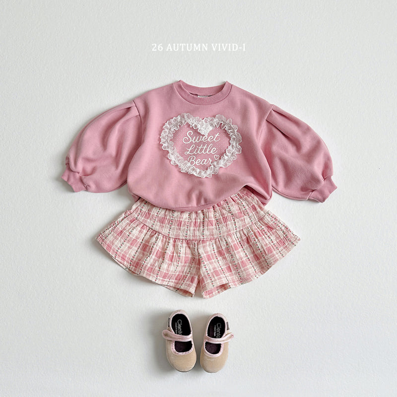 Little Foxx – Heart Lace Puff Sweatshirt