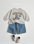 Little Foxx – Stripe Cartoon Single Tee