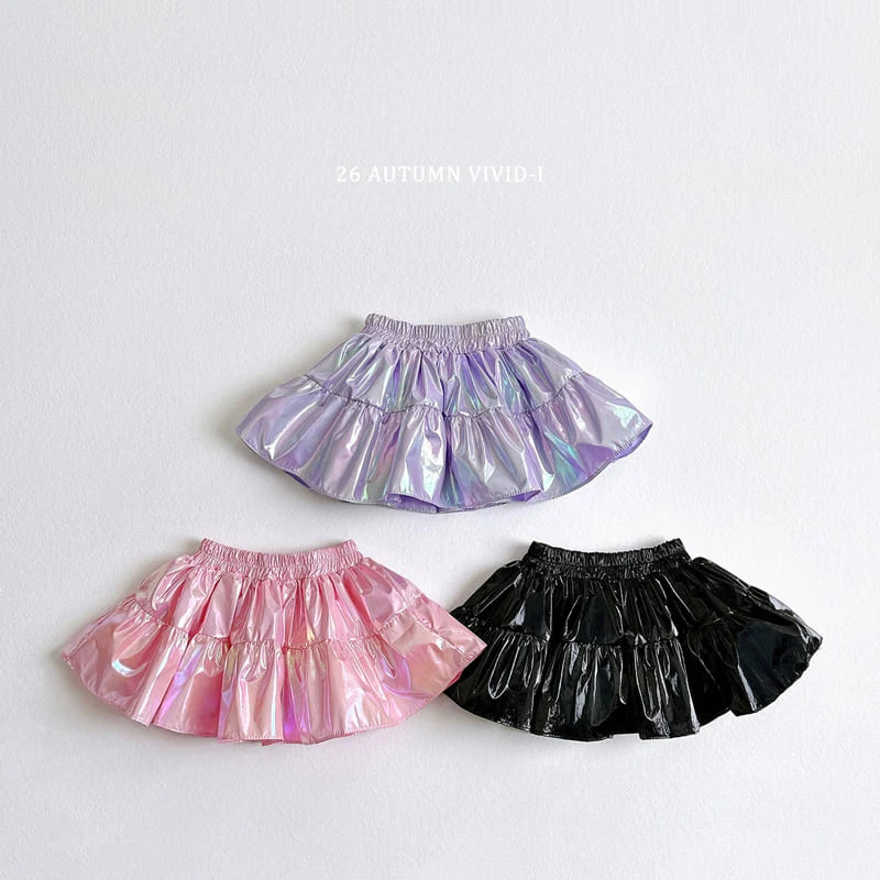 Little Foxx – Popcorn Glossy Flare Skirt