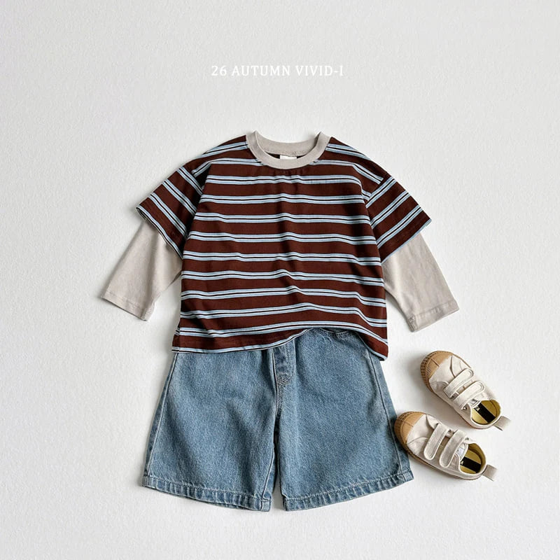 Little Foxx – Multi Stripe Layered Tee
