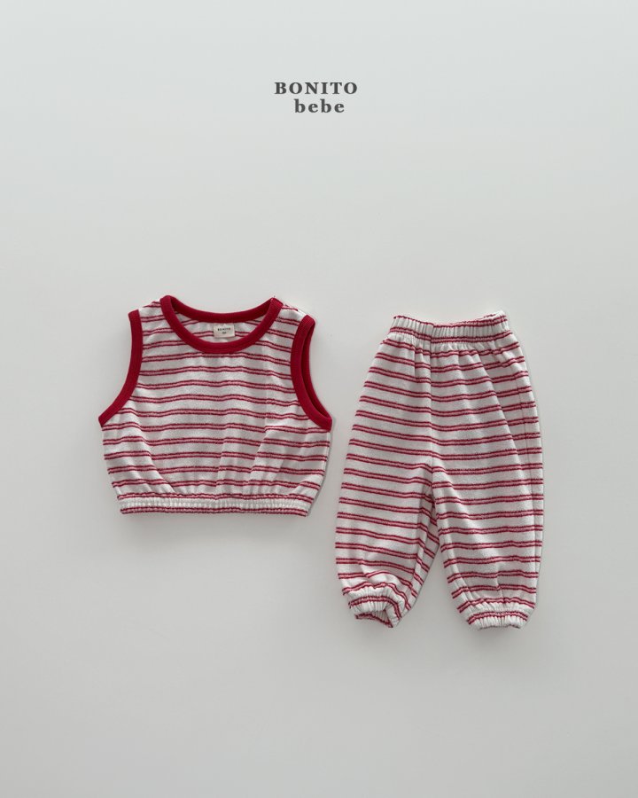 Bebe Stripe Terry Vest Top Bottom Set2_byLittleFox_jetztvorbestellen