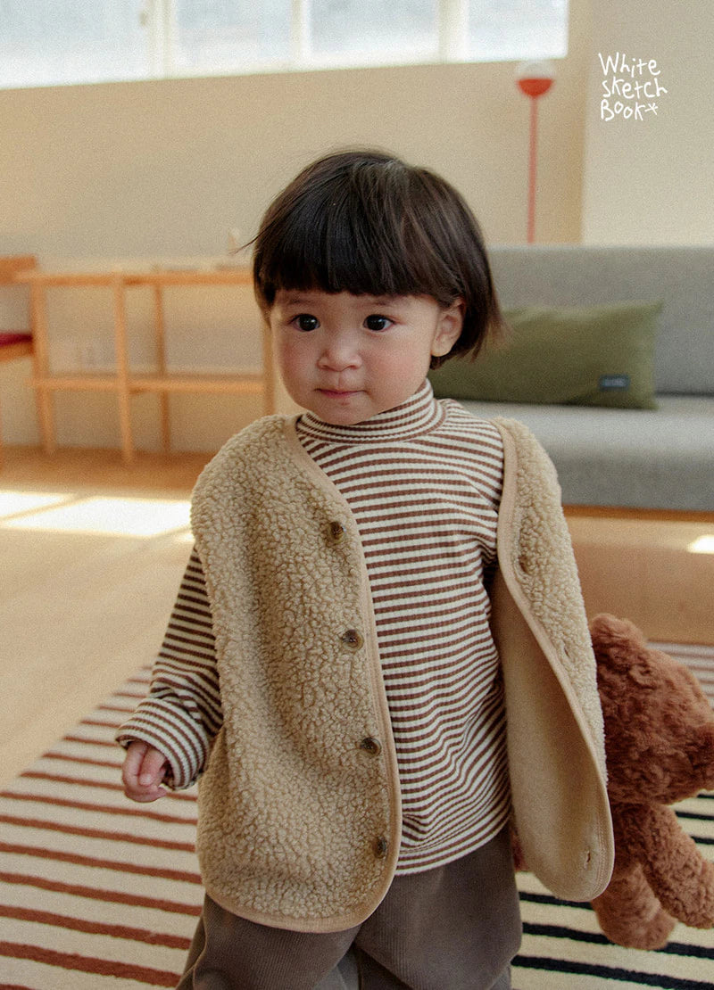 Little Foxx – Ribbed Striped Half Turtleneck