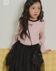 Little Foxx – Peach Colored Ribbon Tee