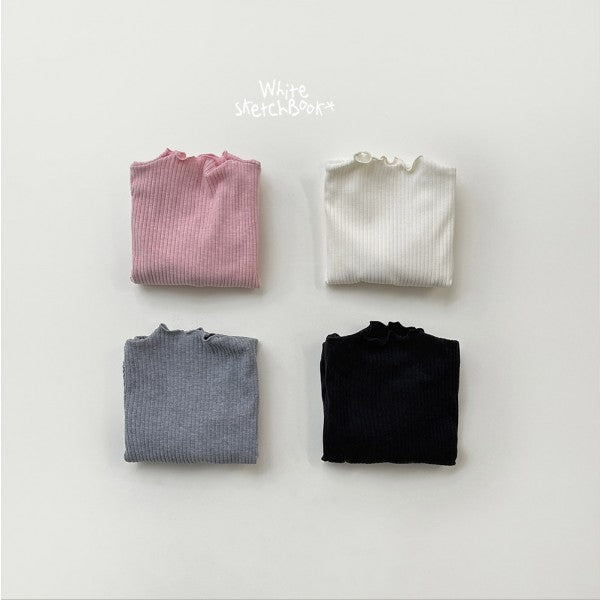 Little Foxx – Shirring Lettuce Edge Ribbed Tee