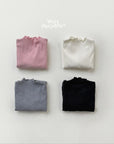 Little Foxx – Shirring Lettuce Edge Ribbed Tee