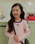 Little Foxx – Peach Color Block Ribbon Tee