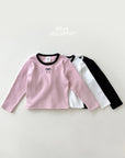 Little Foxx – Peach Color Block Ribbon Tee