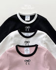 Little Foxx – Peach Colored Ribbon Tee
