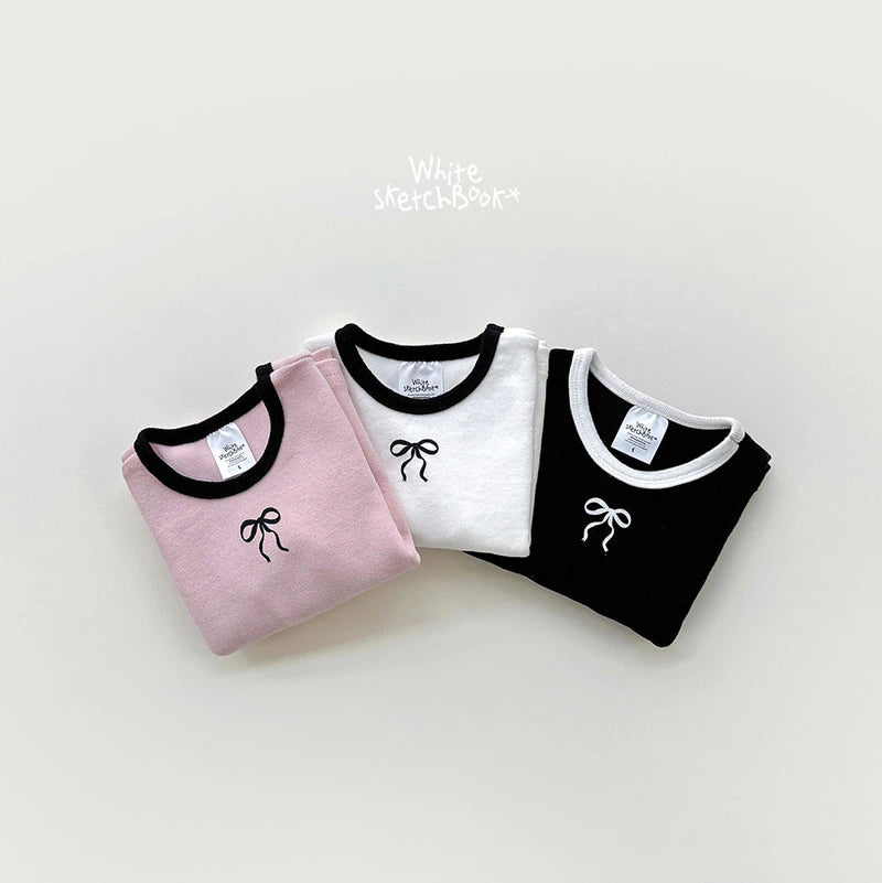 Little Foxx – Peach Color Block Ribbon Tee