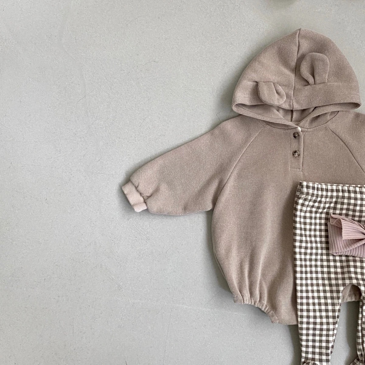 Bear Hoodie Bodysuit find Stylish Fashion for Little People- at Little Foxx Concept Store