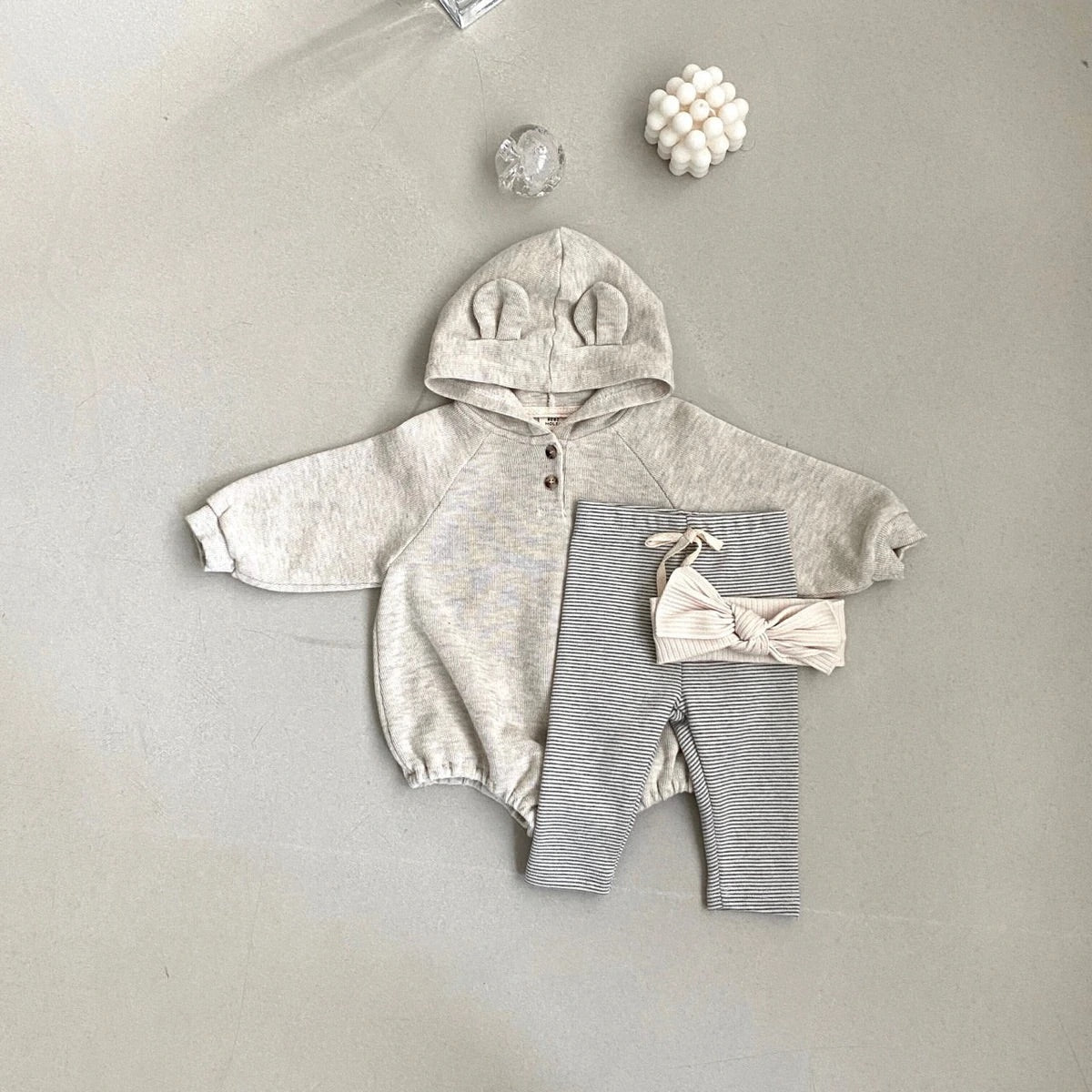 Bear Hoodie Bodysuit find Stylish Fashion for Little People- at Little Foxx Concept Store